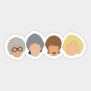 Golden Girls Heads Sticker